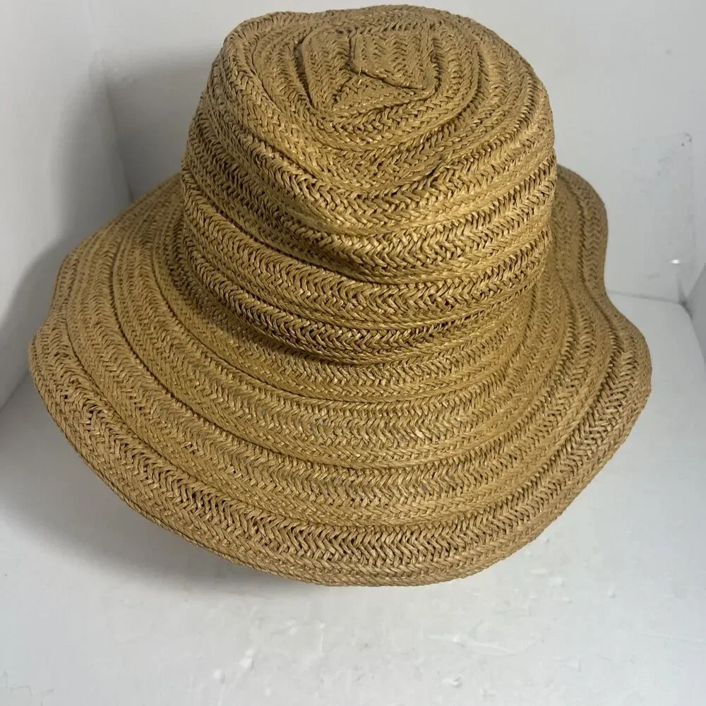 Banana Republic Panama Fedora Straw Hat One Size Tobacco Color NWT
